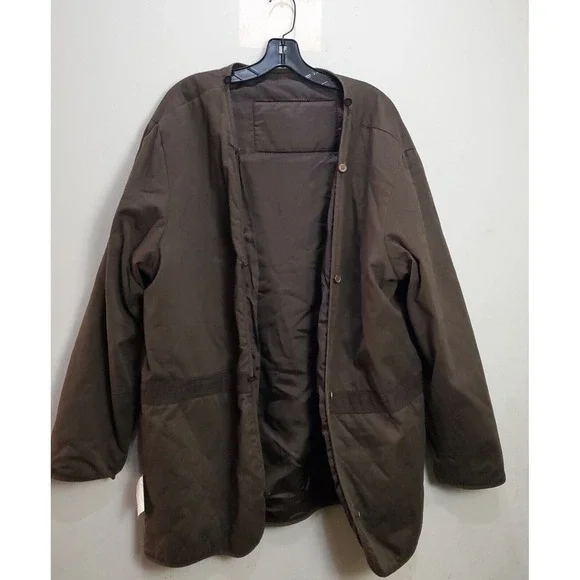 Timberland Weathergear Waterproof Leather Jacket Mens XL Coat Pockets Brown Y2K